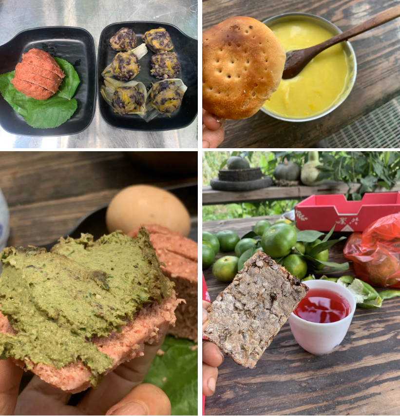 ●即使一个人收谷子，也得好好吃饭。